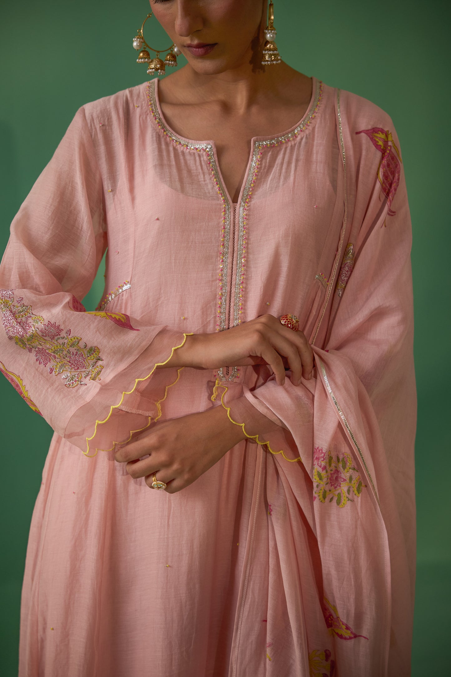 Mudra - Peach Kurta set