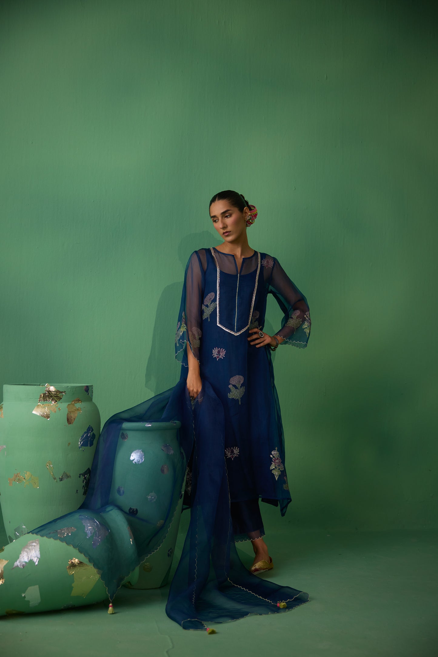 Mukti - Blue Kurta set