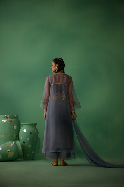 Mukti - Grey Kurta set
