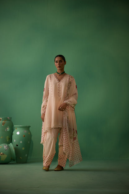 Binda - Peach Kurta set