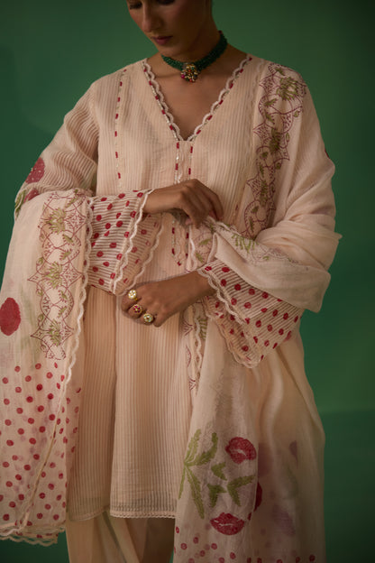Binda - Peach Kurta set