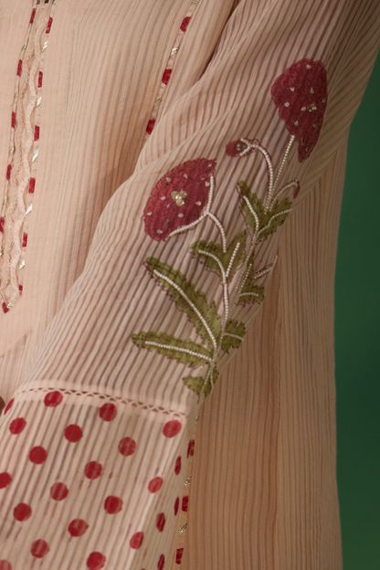 Binda - Peach Kurta set