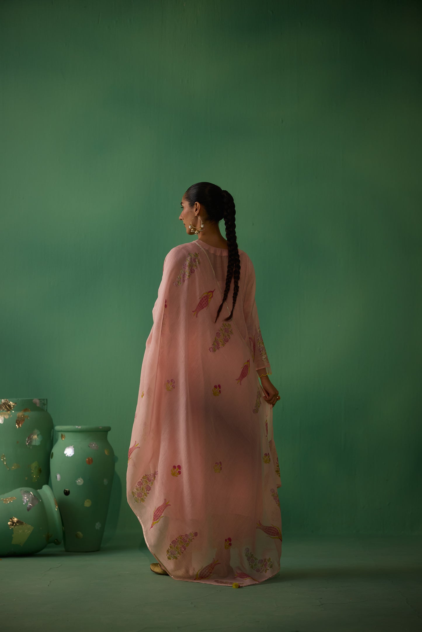 Mudra - Peach Kurta set
