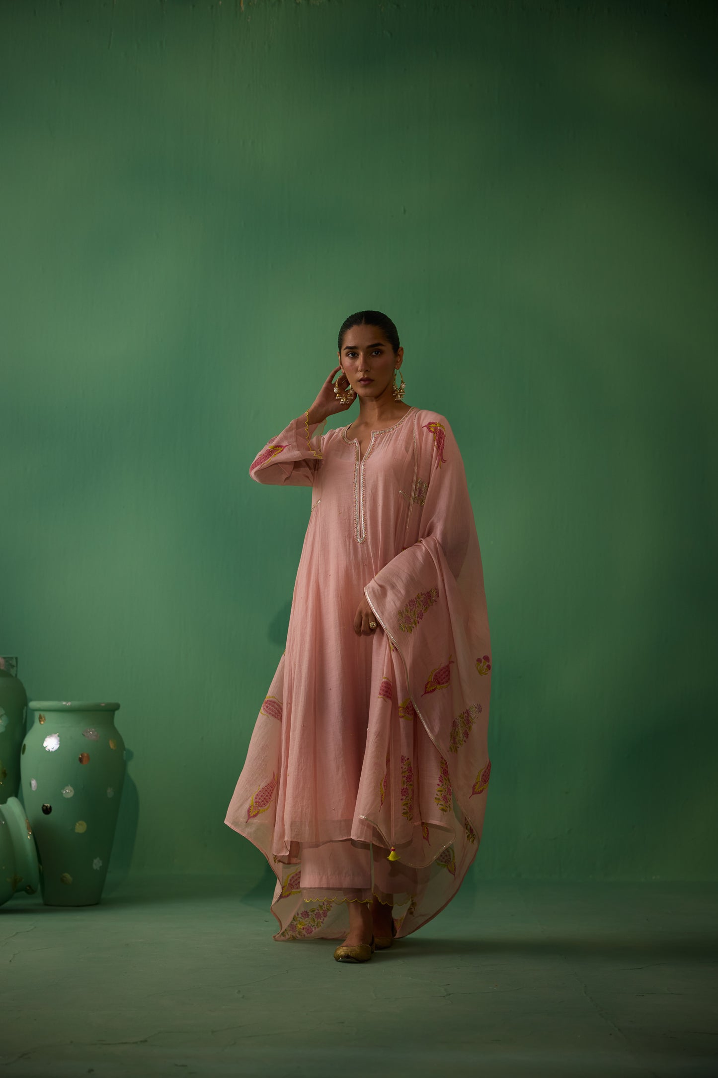 Mudra - Peach Kurta set