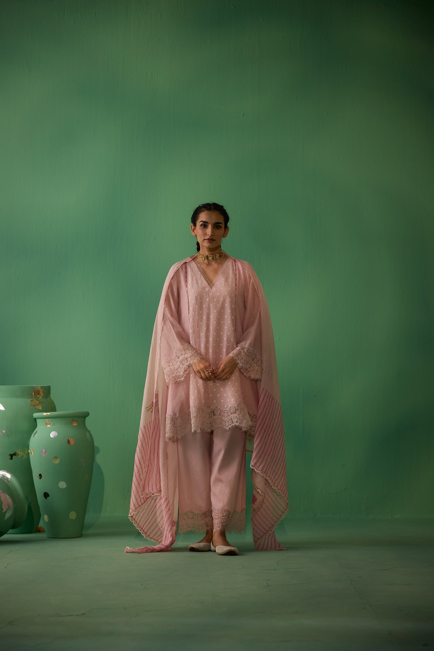 Veda - Pink Kurta set