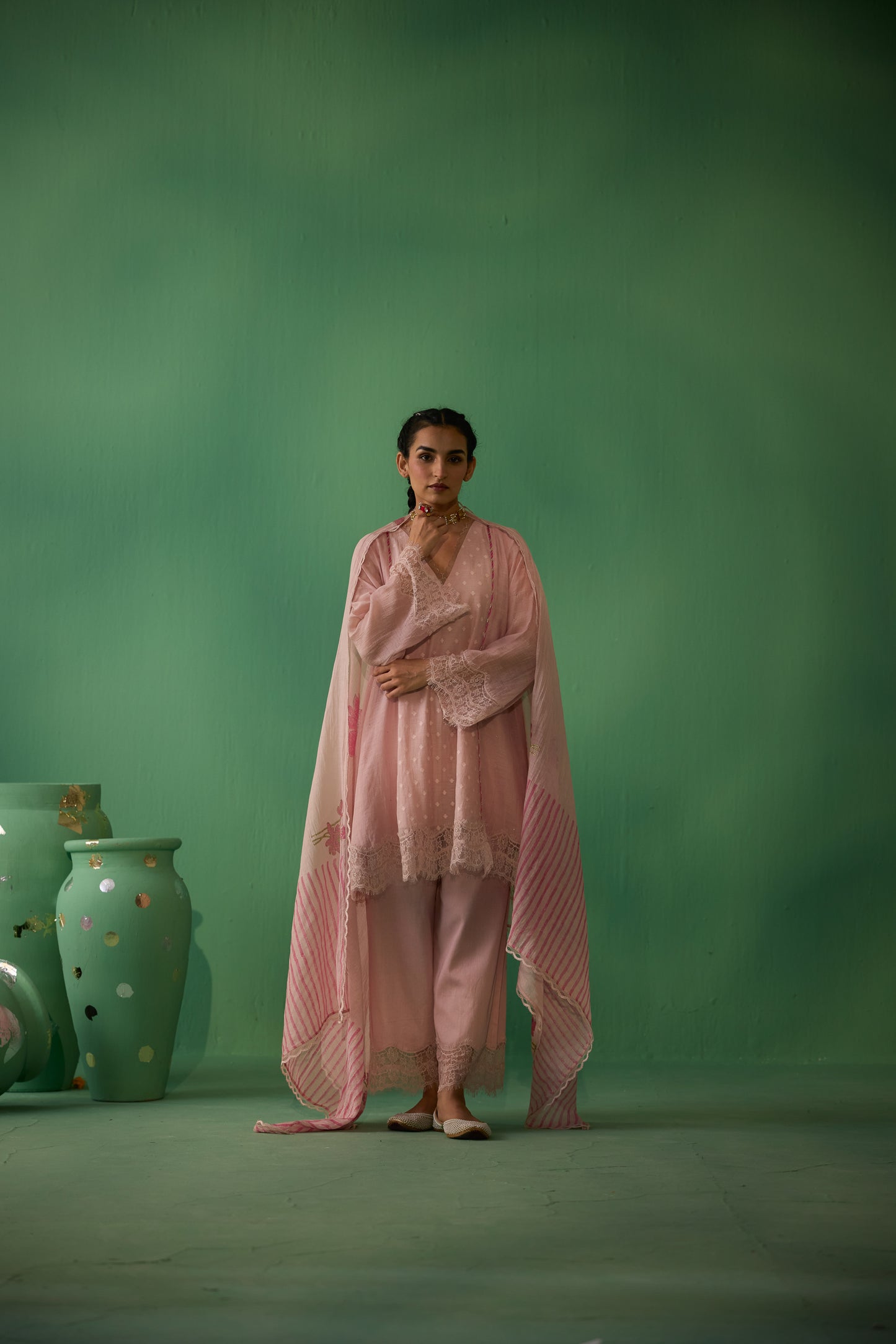 Veda - Pink Kurta set