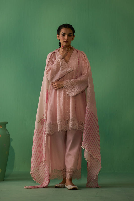Veda - Pink Kurta set