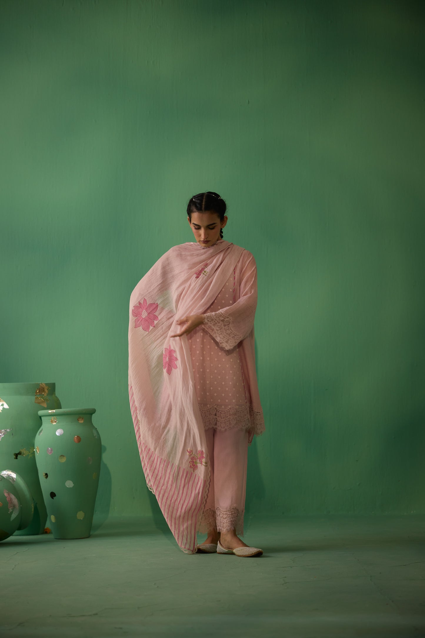 Veda - Pink Kurta set