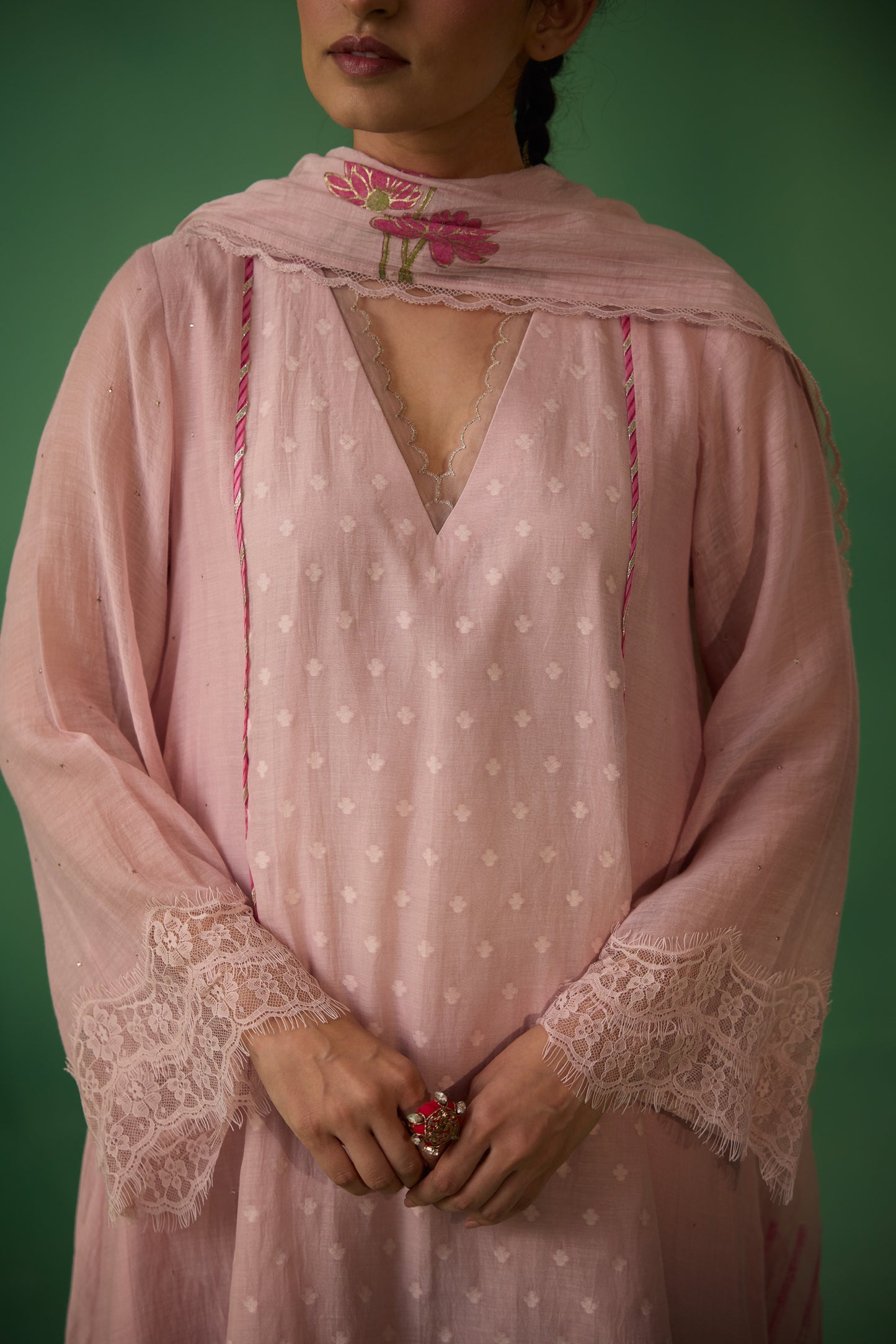 Veda - Pink Kurta set