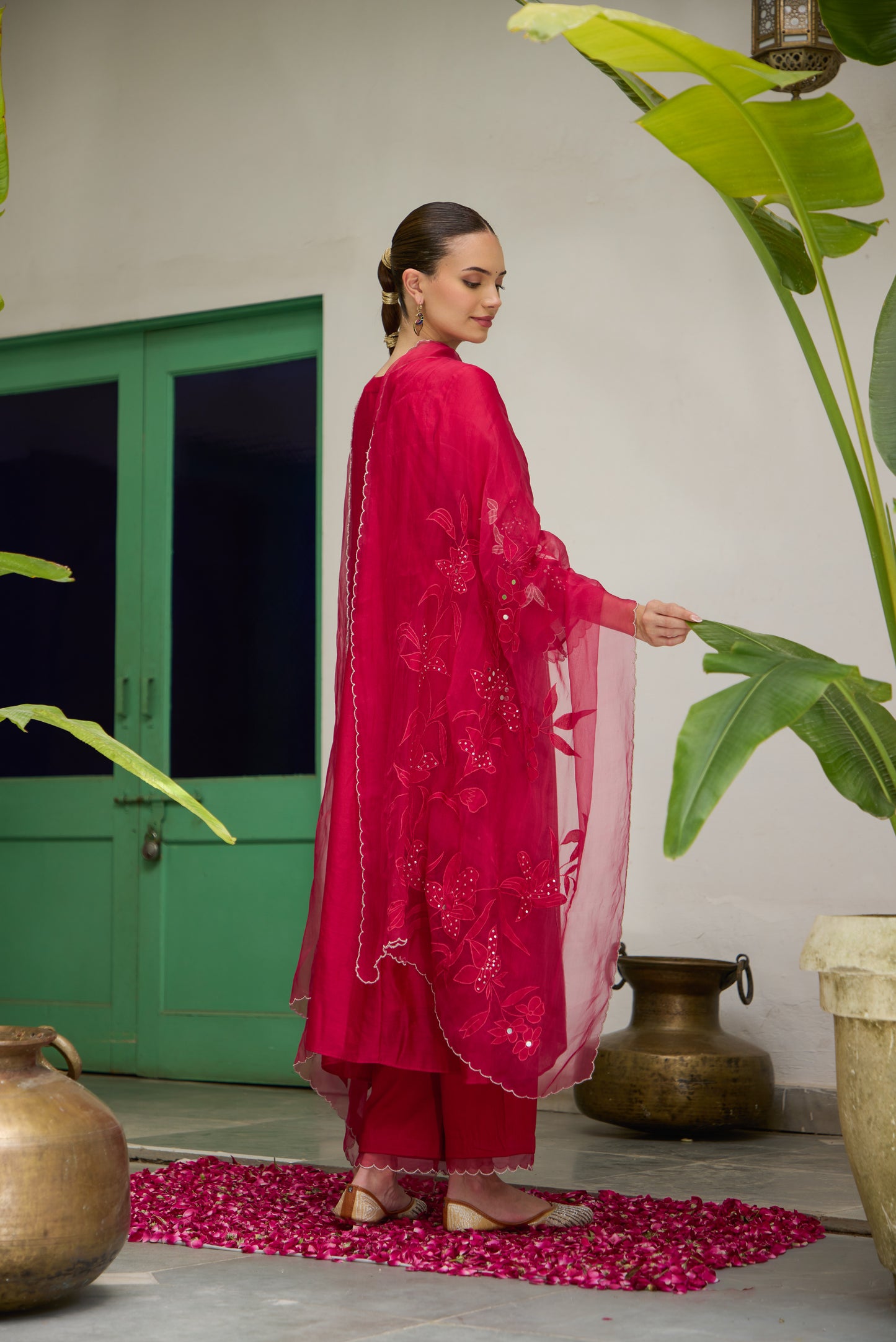 Jodha - The Red Applique work set