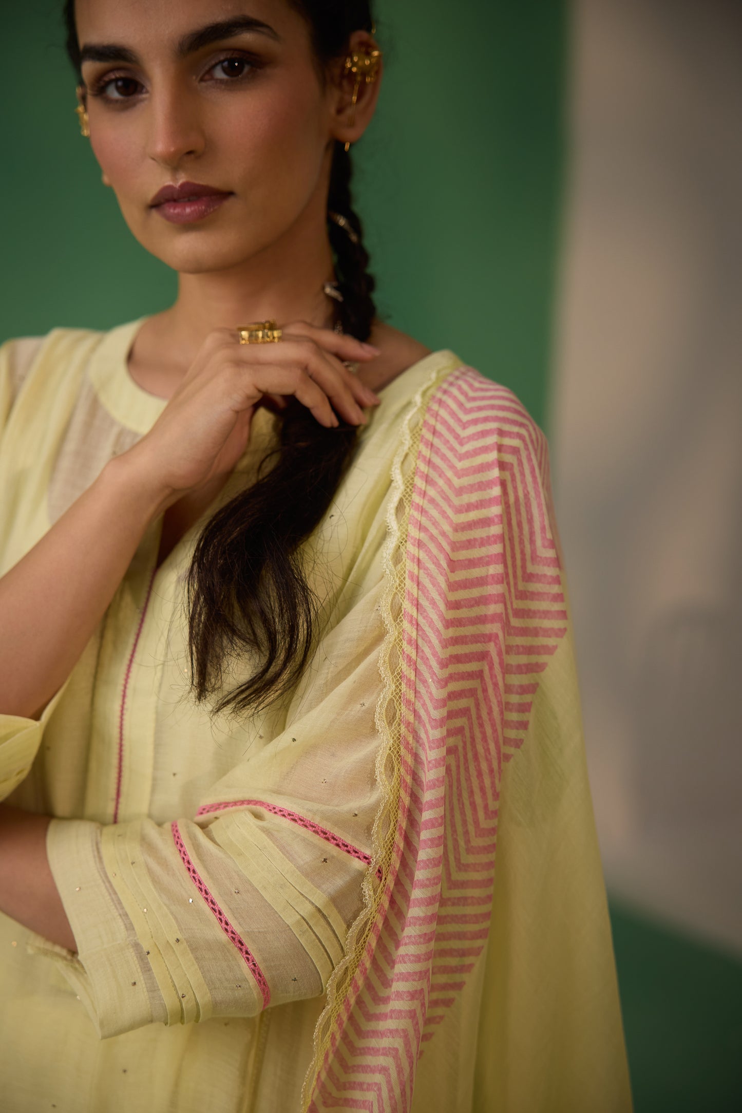 Dhara - Yellow Kurta set