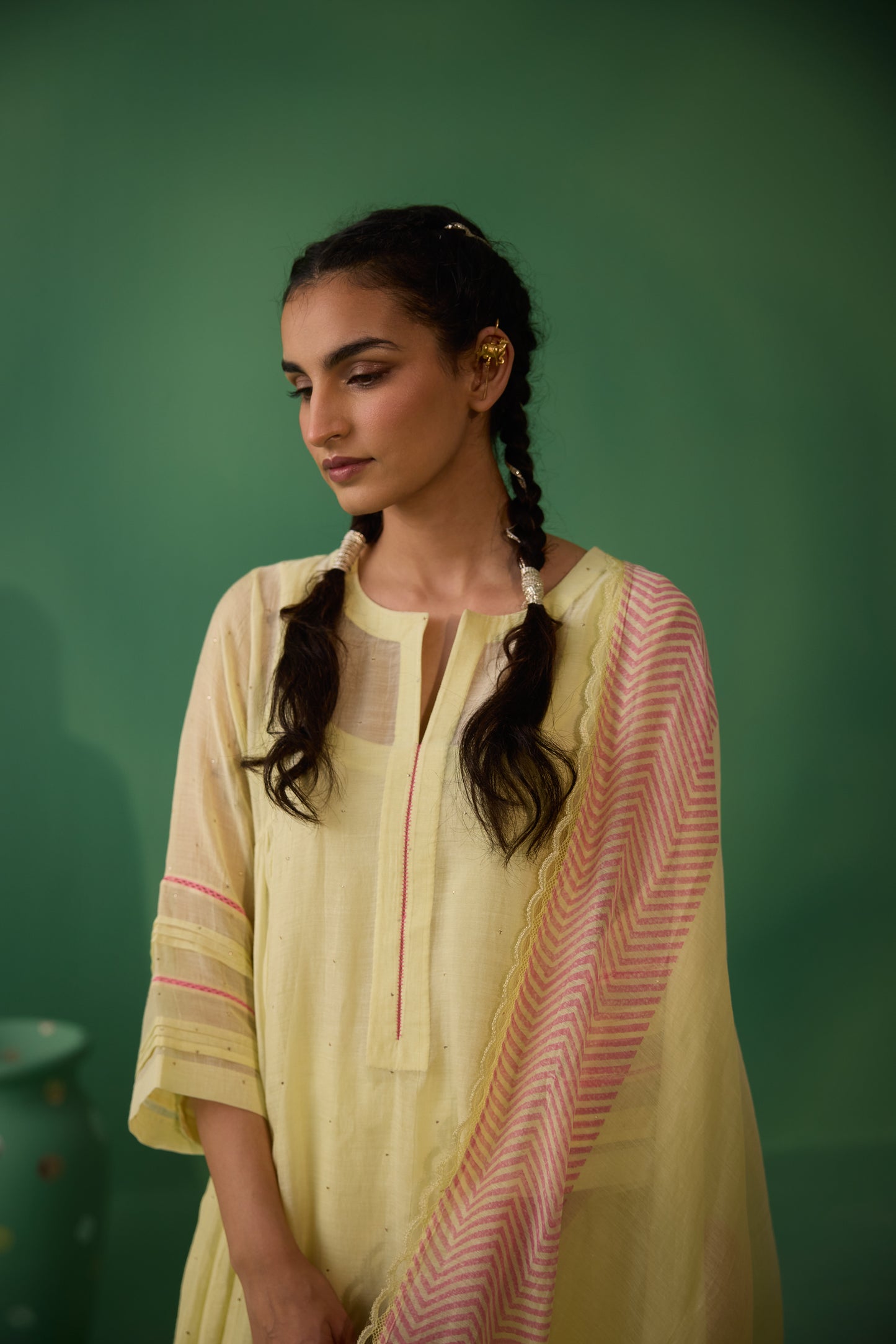 Dhara - Yellow Kurta set