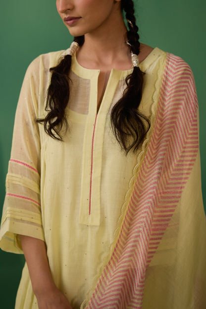 Dhara - Yellow Kurta set