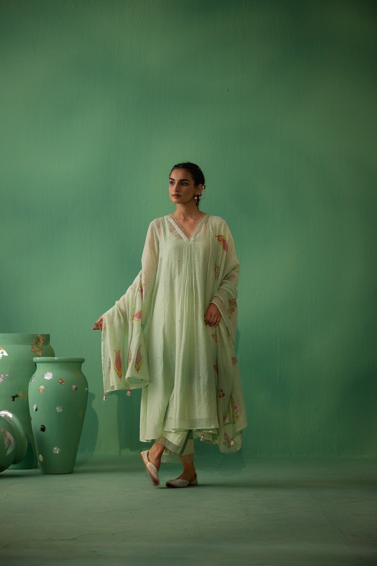 Urmi - Green Kurta set