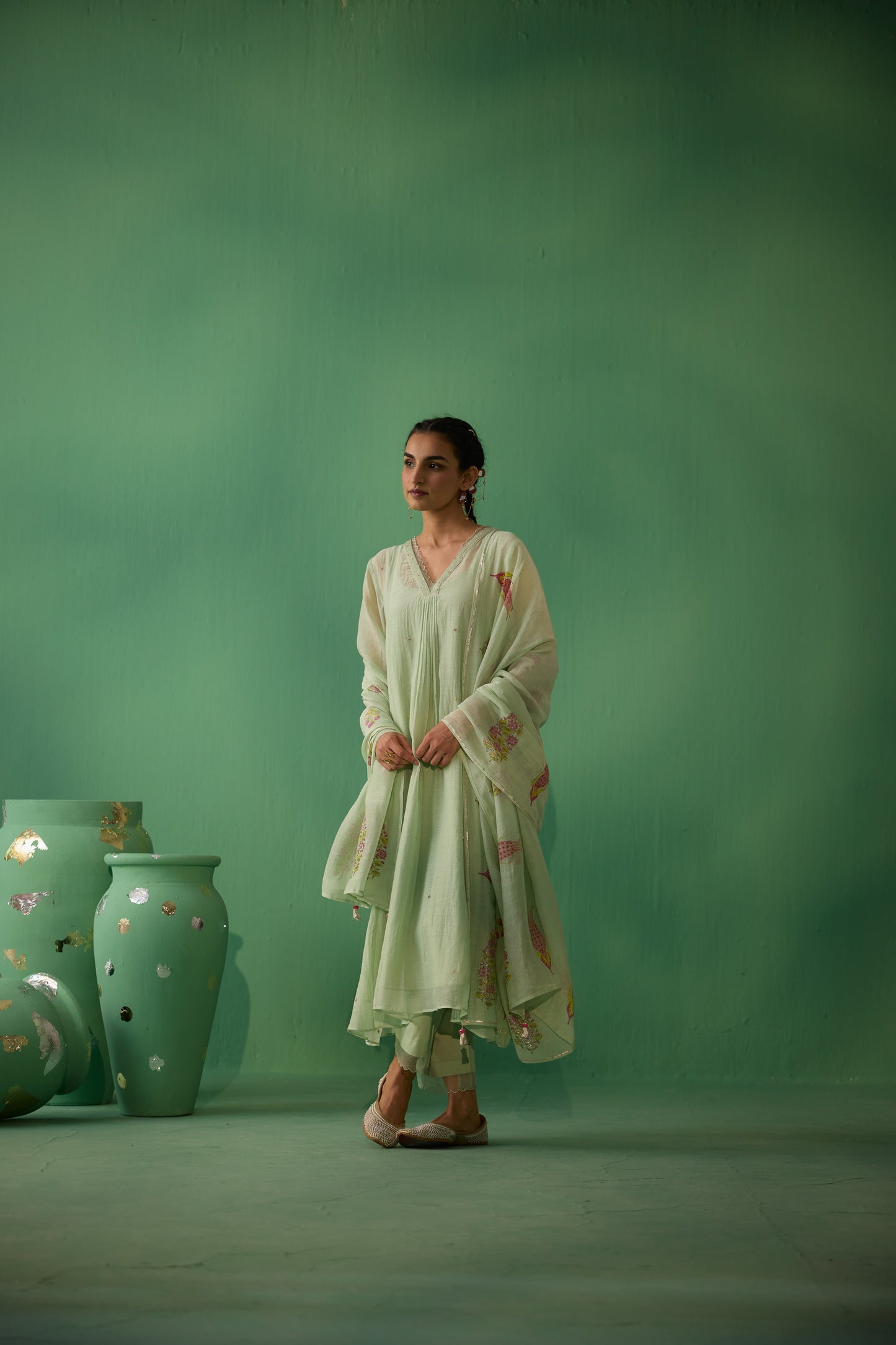 Urmi - Green Kurta set