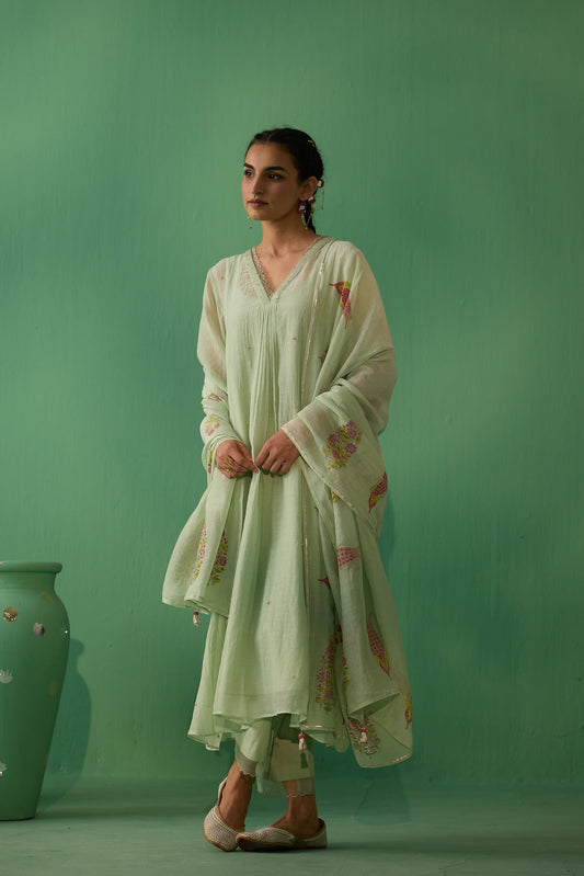 Urmi - Green Kurta set