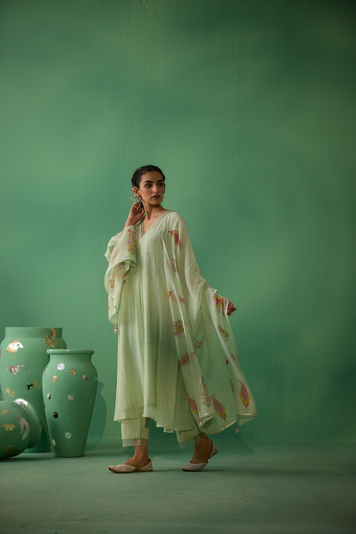 Urmi - Green Kurta set