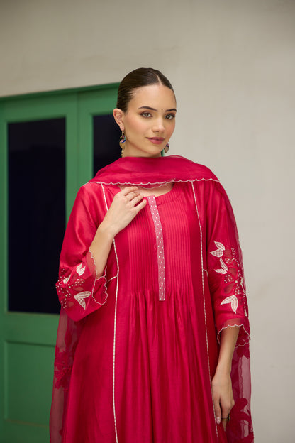 Jodha - The Red Applique work set