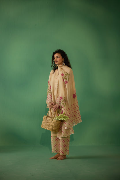 Kinara - Beige Kurta set