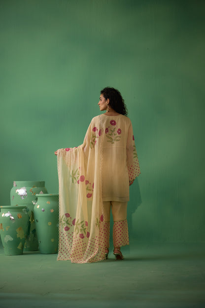 Kinara - Beige Kurta set