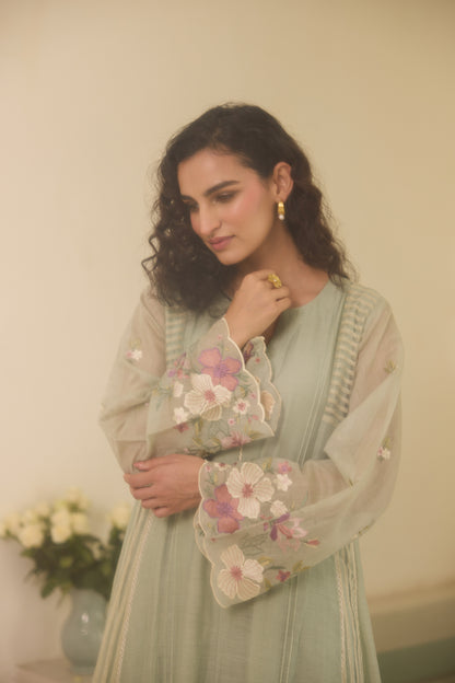 Alice - The Green Kalidaar Kurta Set