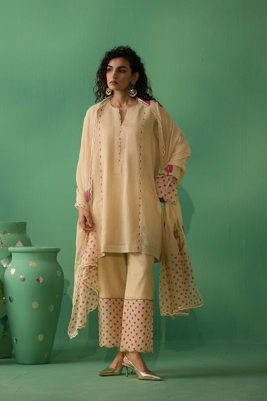 Kinara - Beige Kurta set