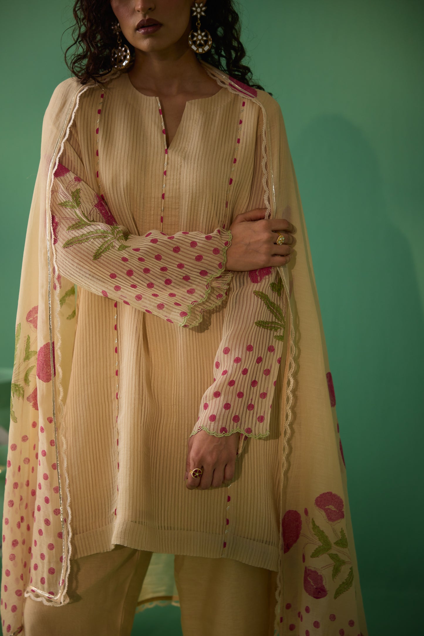Kinara - Beige Kurta set