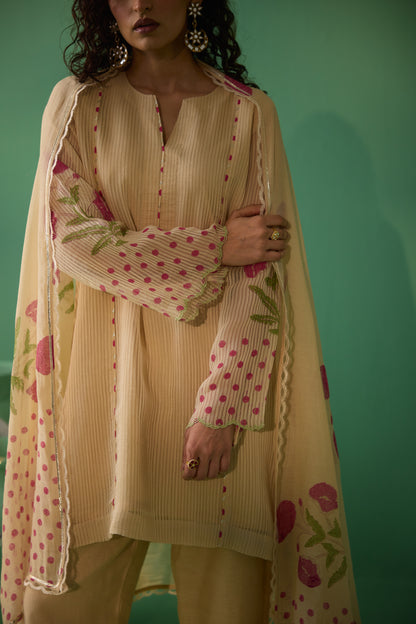 Kinara - Beige Kurta set