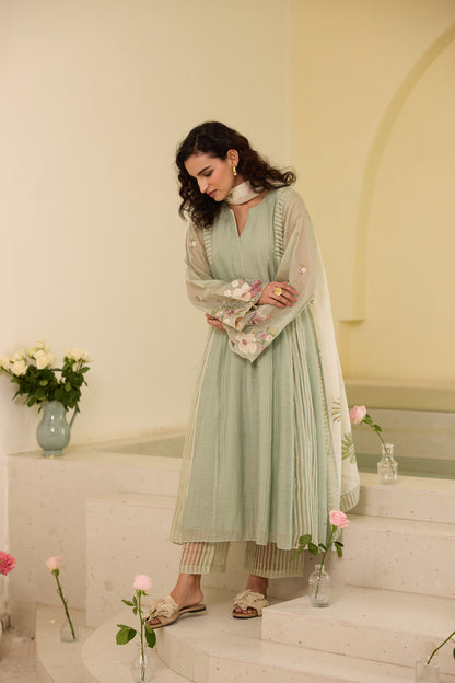 Alice - The Green Kalidaar Kurta Set