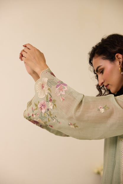 Alice - The Green Kalidaar Kurta Set