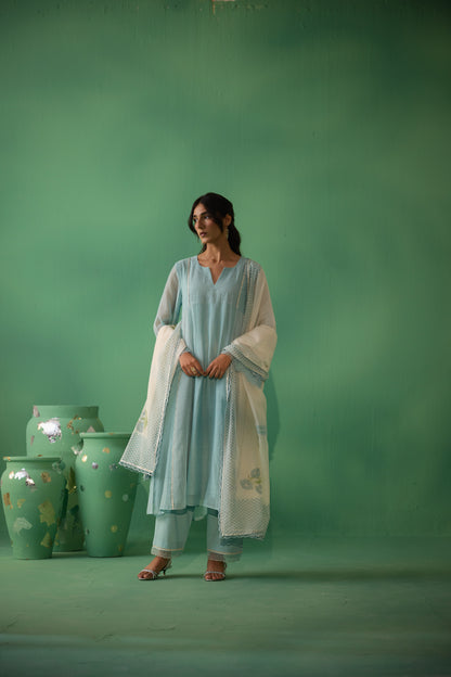 Sadhvi - Blue Kurta set