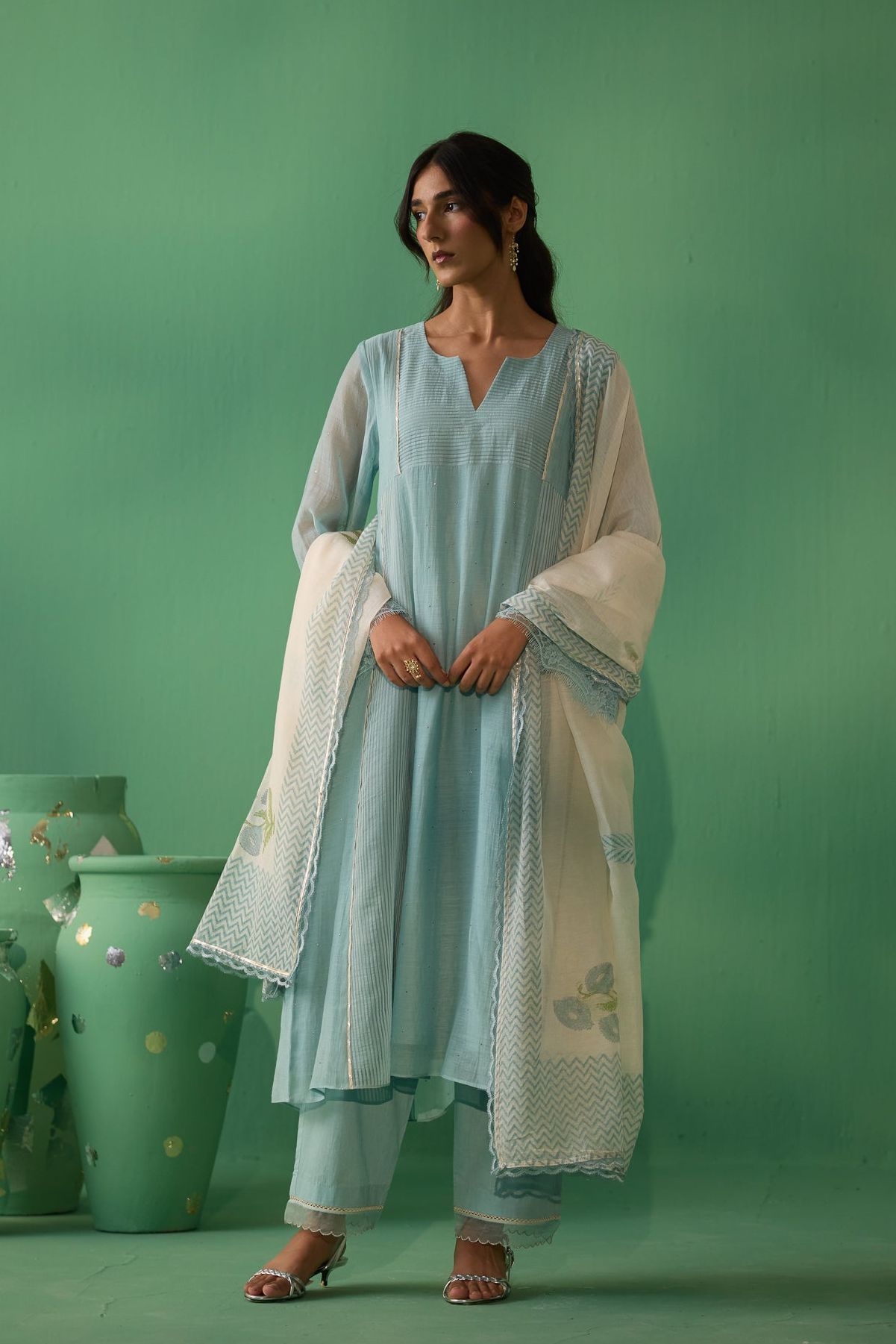 Sadhvi - Blue Kurta set