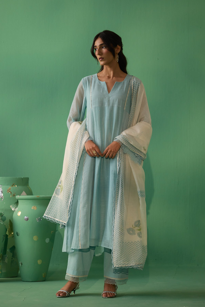 Sadhvi - Blue Kurta set