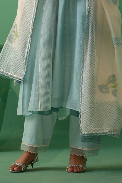 Sadhvi - Blue Kurta set
