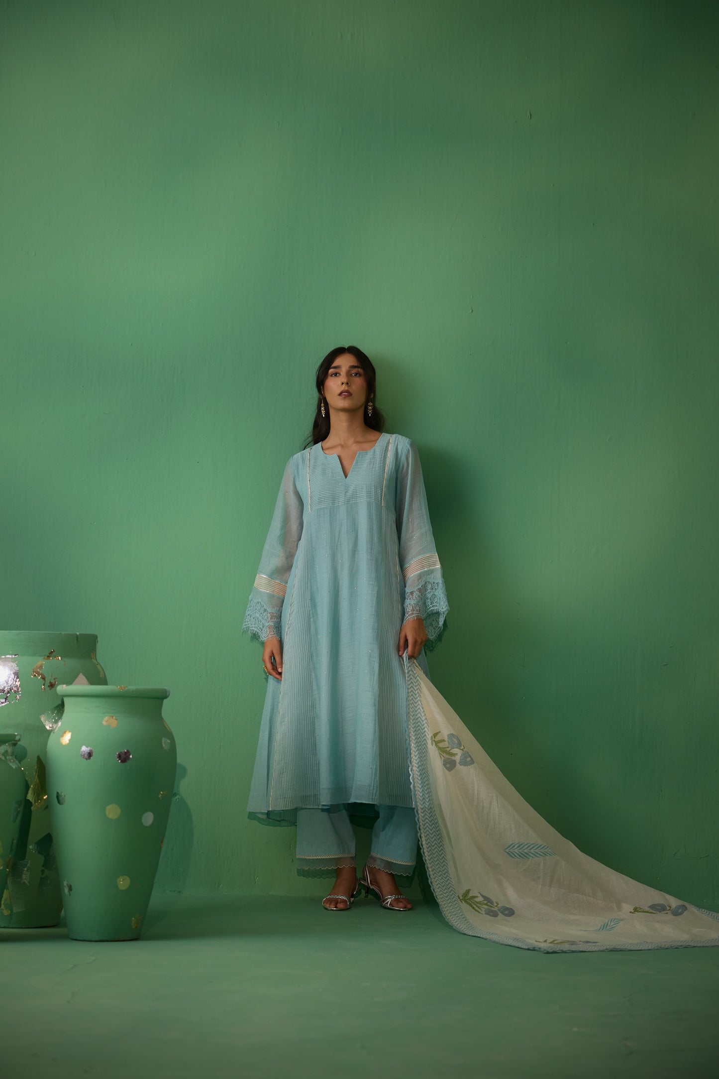Sadhvi - Blue Kurta set