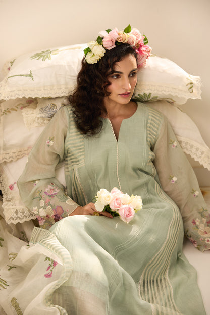 Alice - The Green Kalidaar Kurta Set