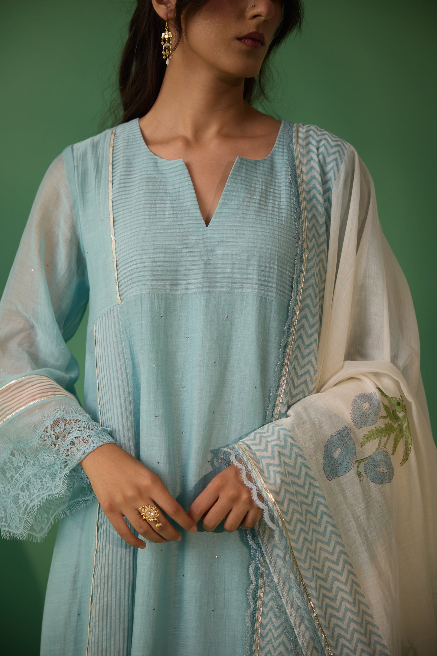 Sadhvi - Blue Kurta set