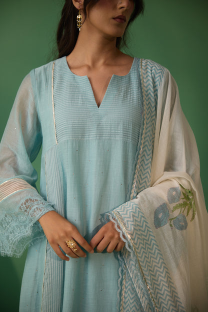 Sadhvi - Blue Kurta set