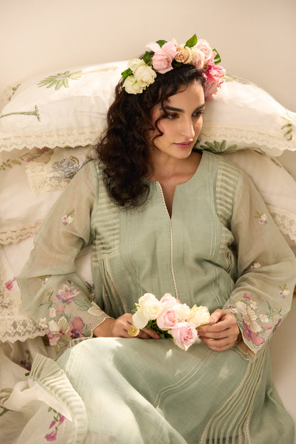 Alice - The Green Kalidaar Kurta Set