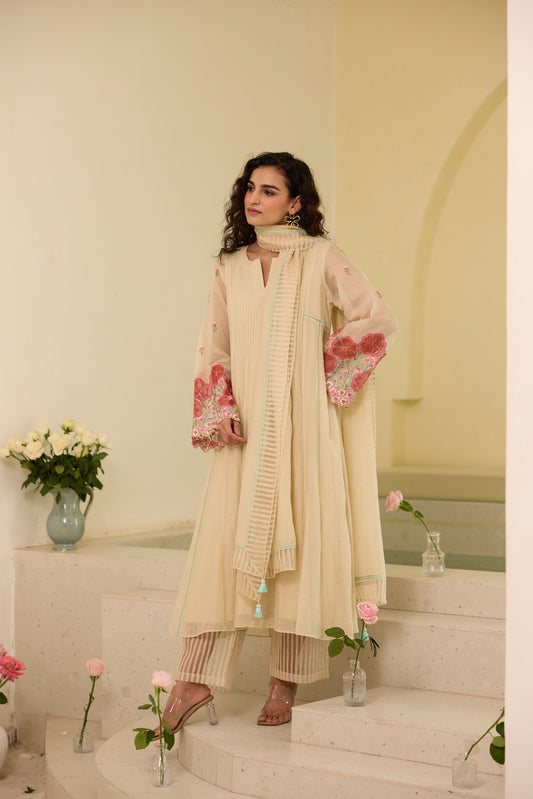 Camellia - The Cream A-line Kurta Set