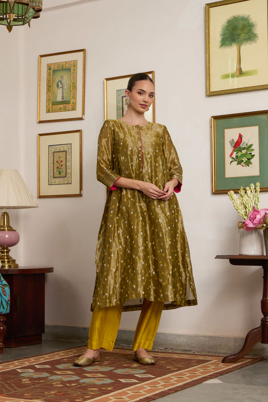 Kanak - The Green Bandhani Tissue Set