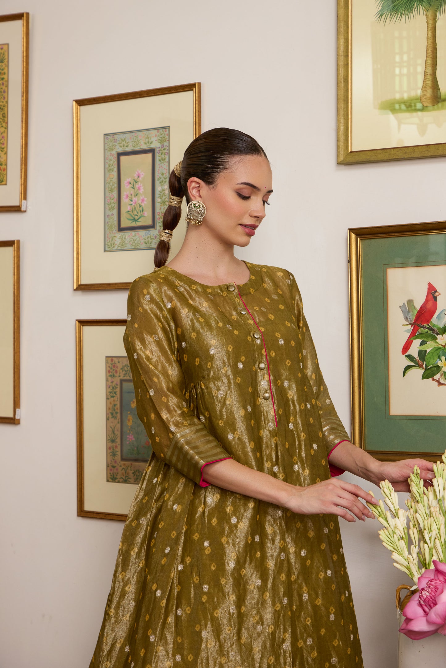 Kanak - The Green Bandhani Tissue Set