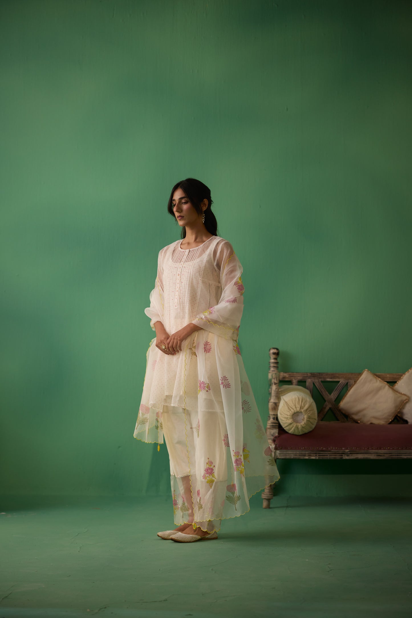 Ekaya - Ivory Kurta set