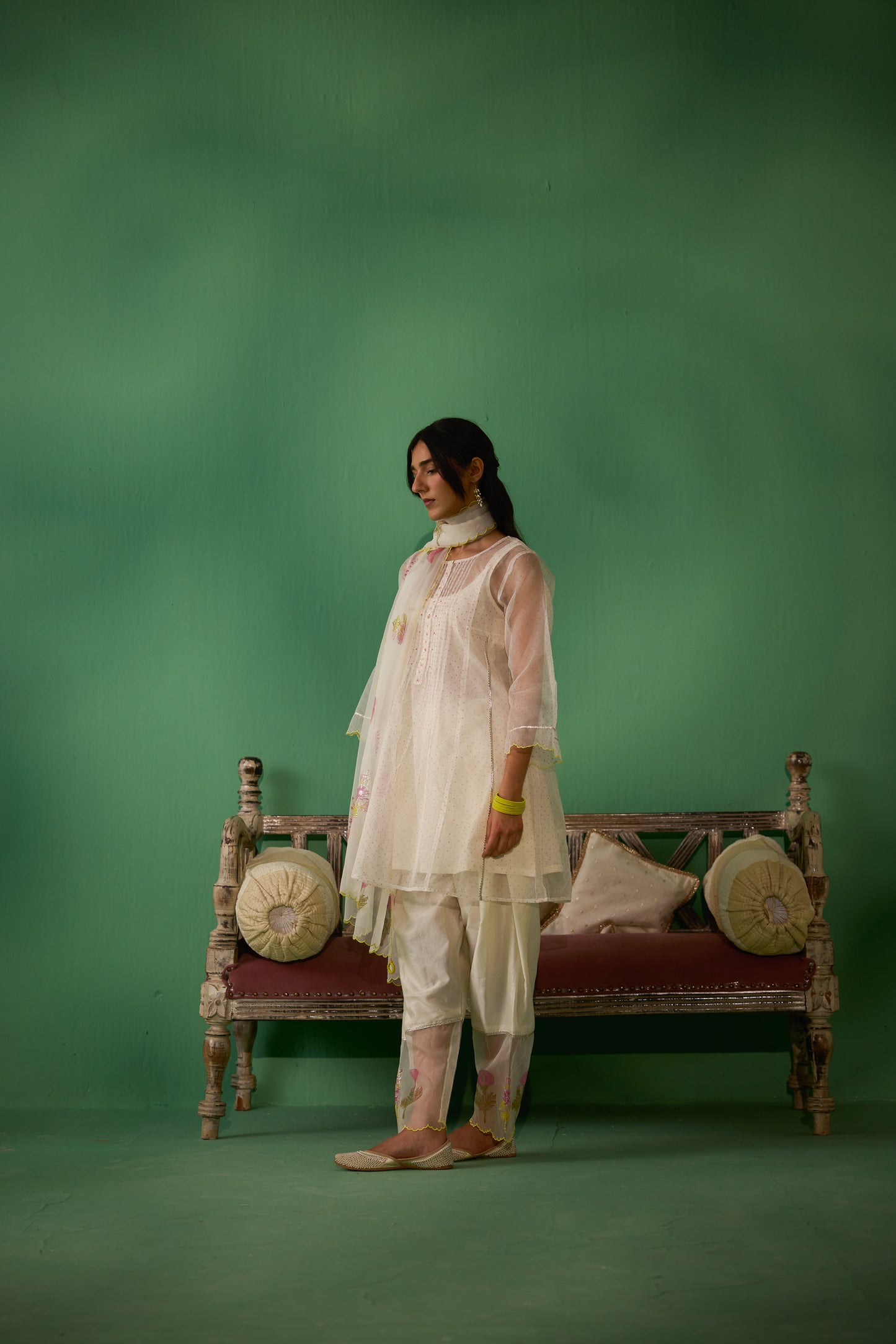 Ekaya - Ivory Kurta set