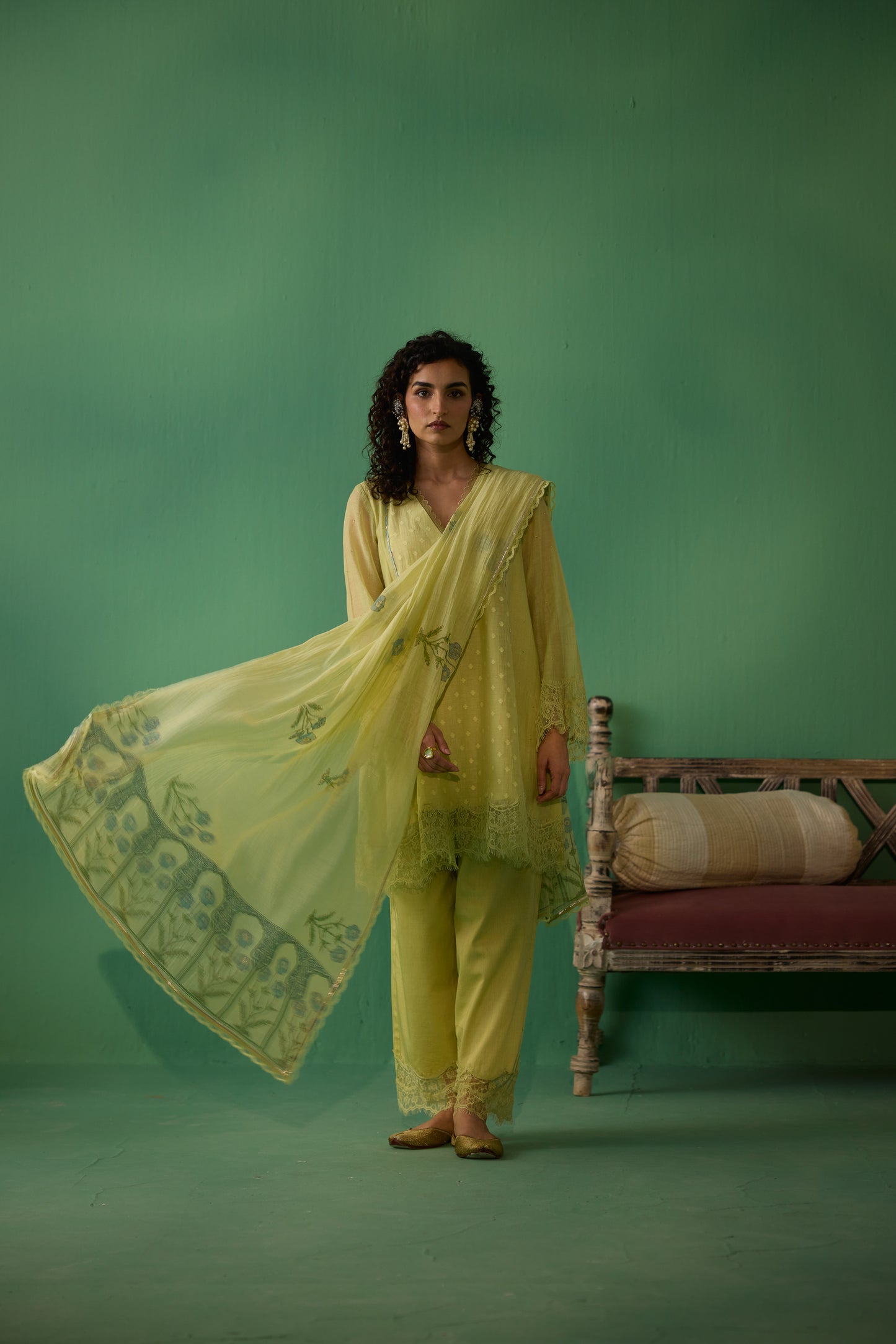 Veda - Green Kurta set