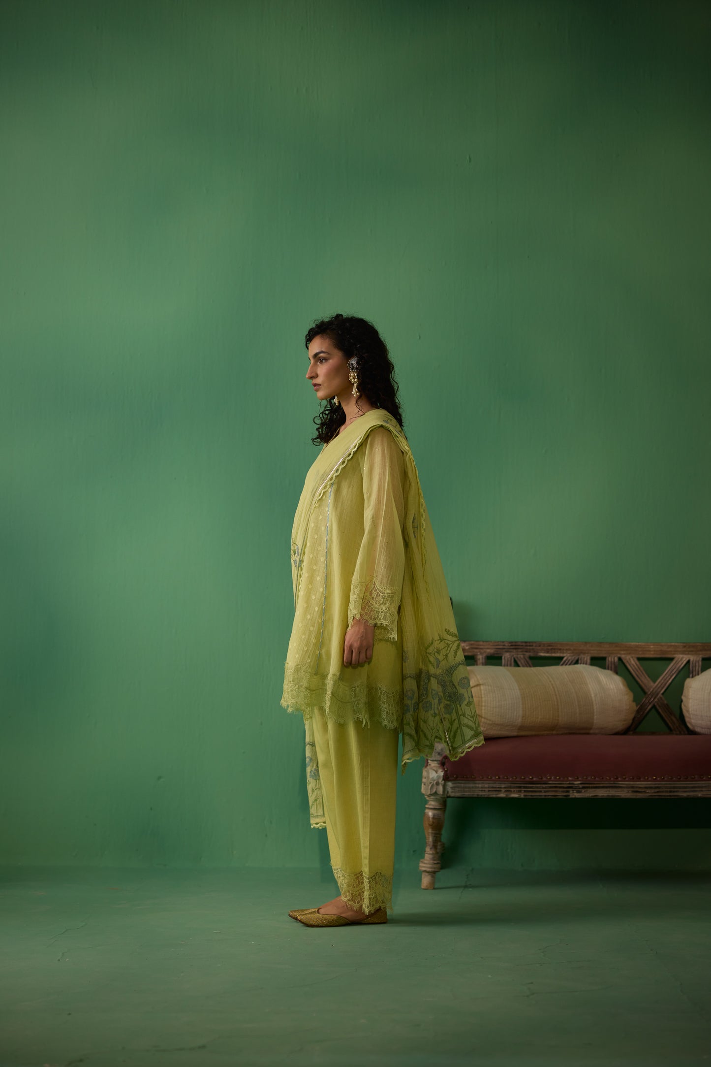 Veda - Green Kurta set