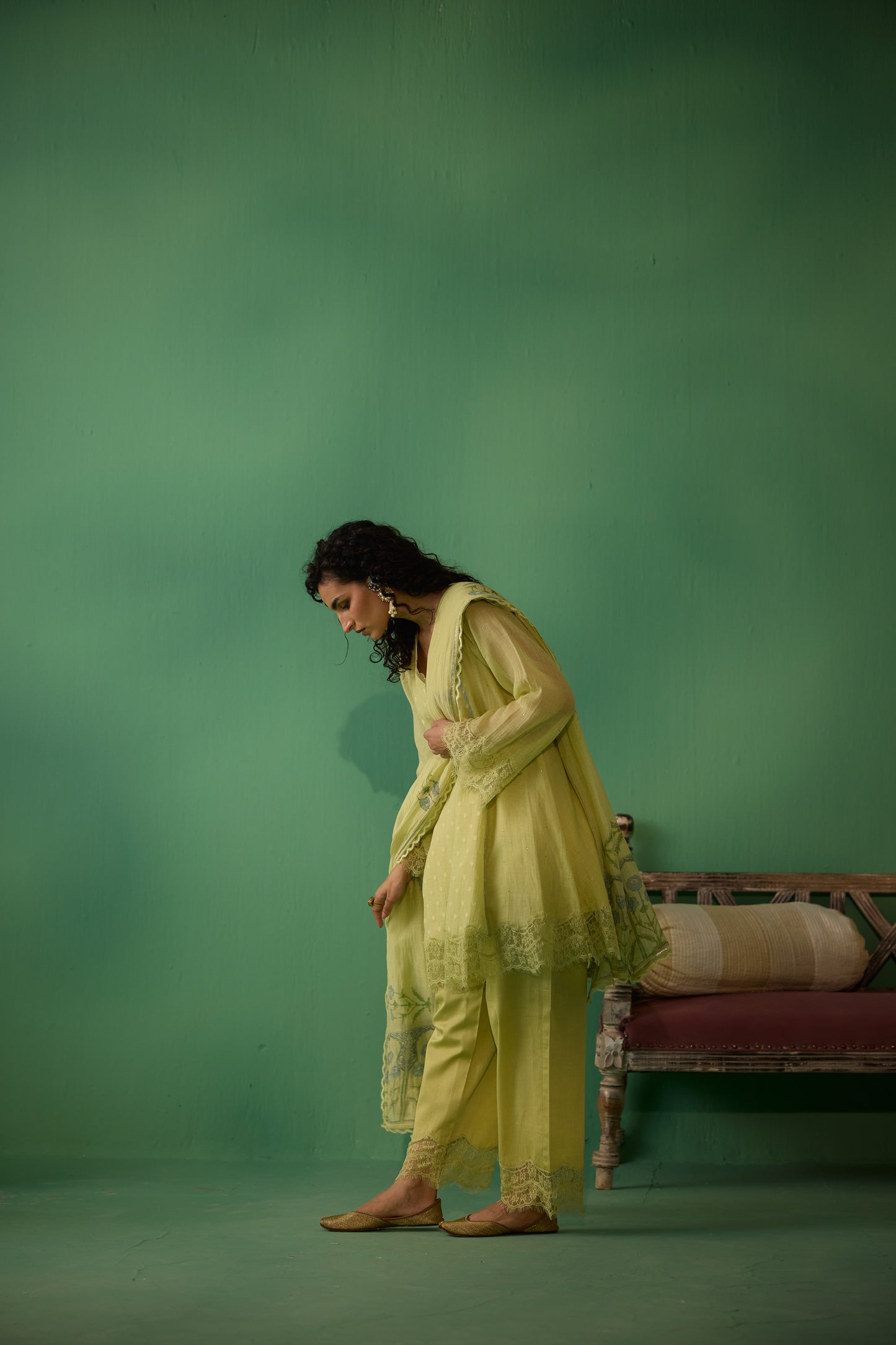 Veda - Green Kurta set