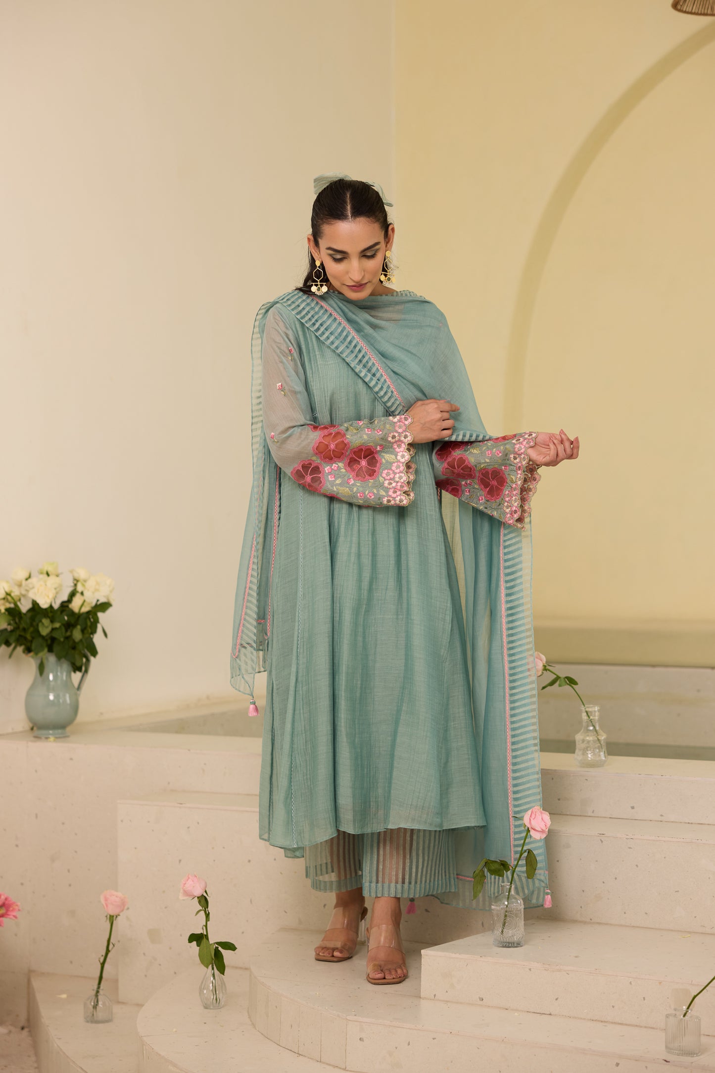 Camellia - The Mint Blue A-line Kurta Set