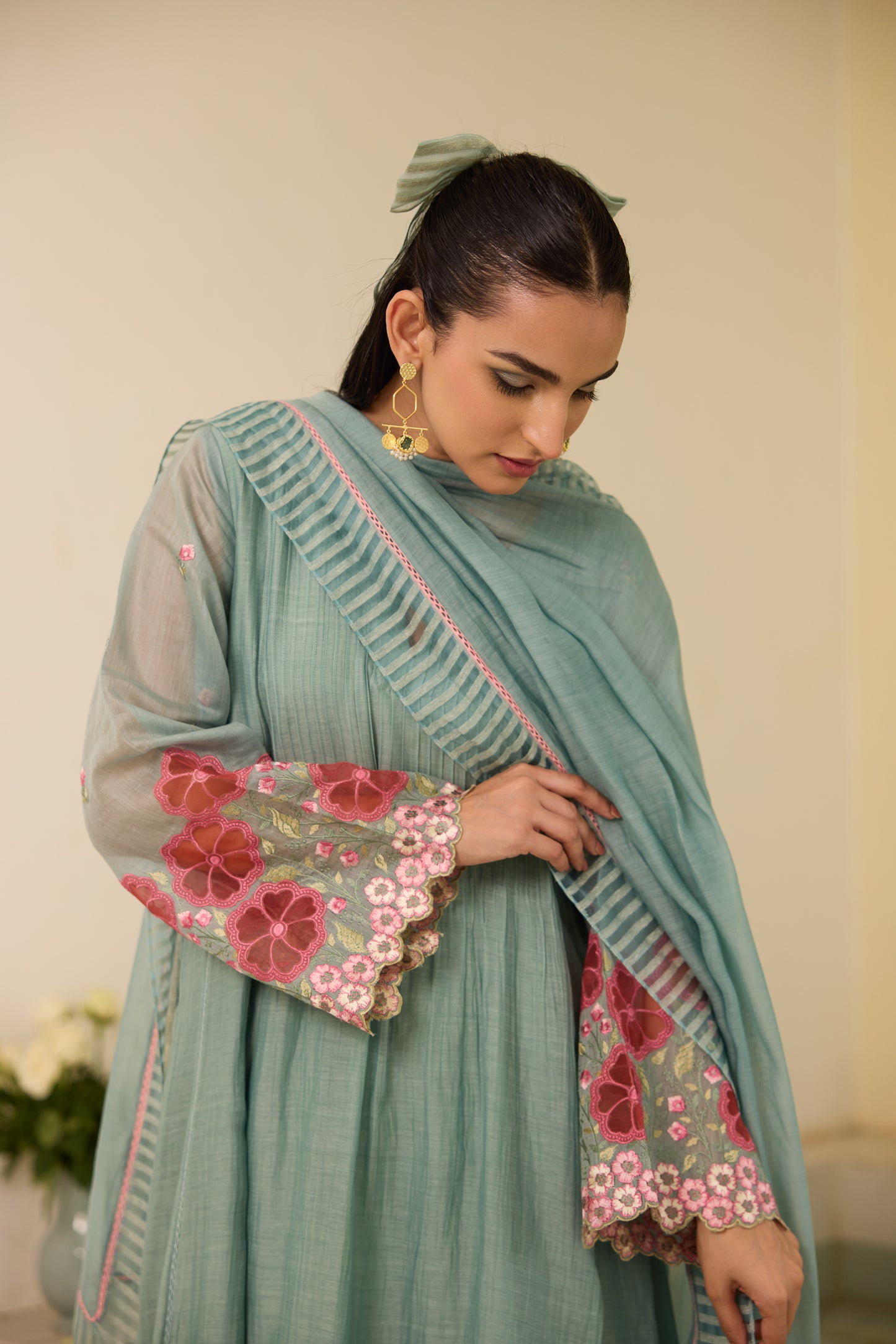 Camellia - The Mint Blue A-line Kurta Set