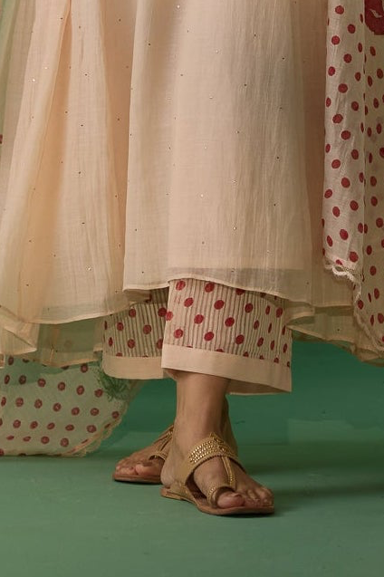 Dhara - Peach Kurta set